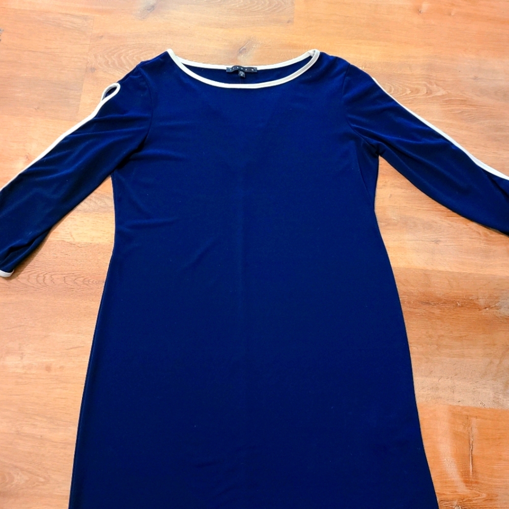 Navy Blue Dress with Cute Sleeves